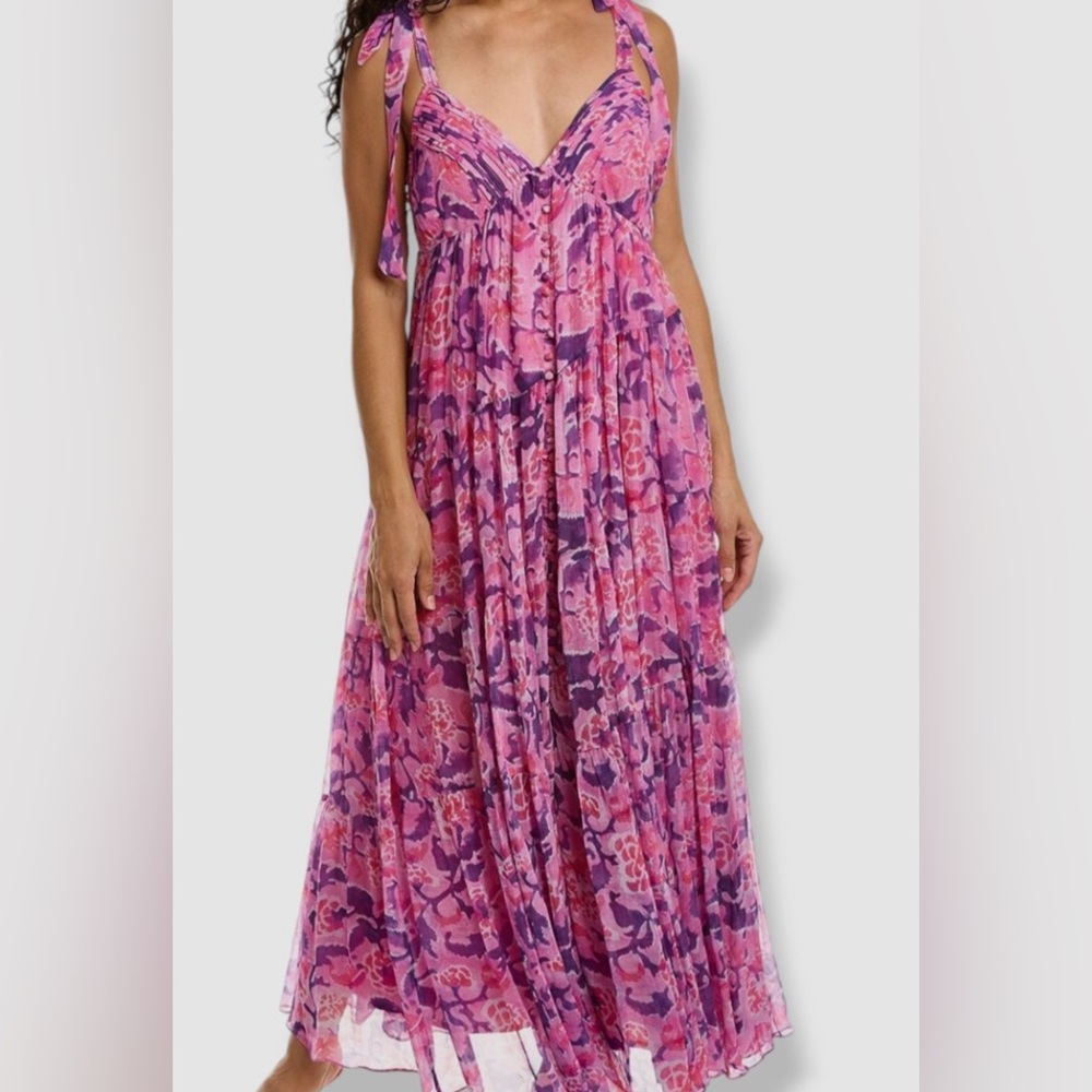 NWT Rococo Sand Lei Maxi Dress in Bubblegum Pink & Purple size M